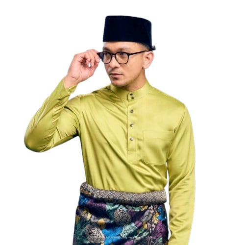 Tema Hijau - Baju Melayu Slim Fit Bulan Bintang X Kahf 2025