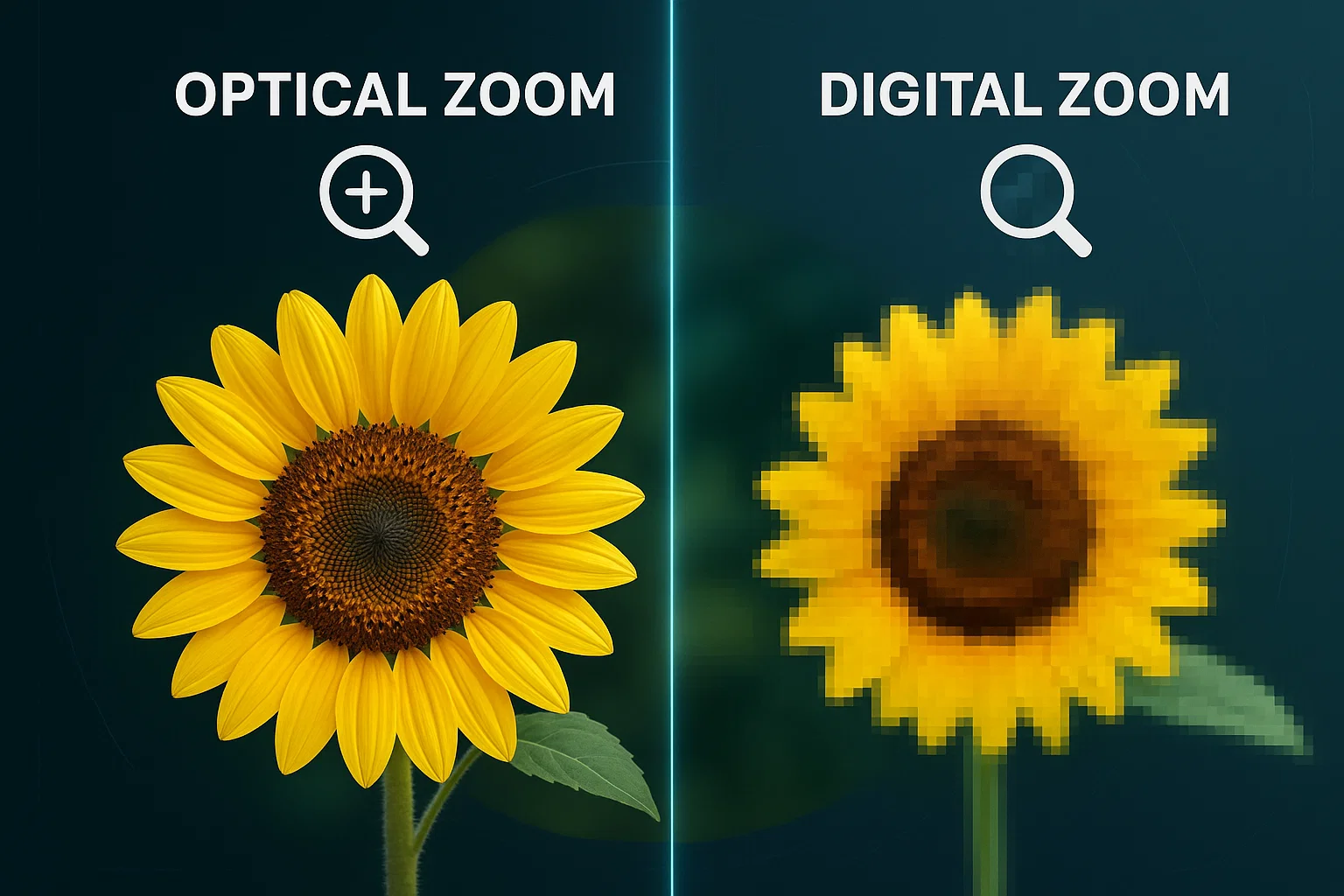 optical zoom digital zoom feature