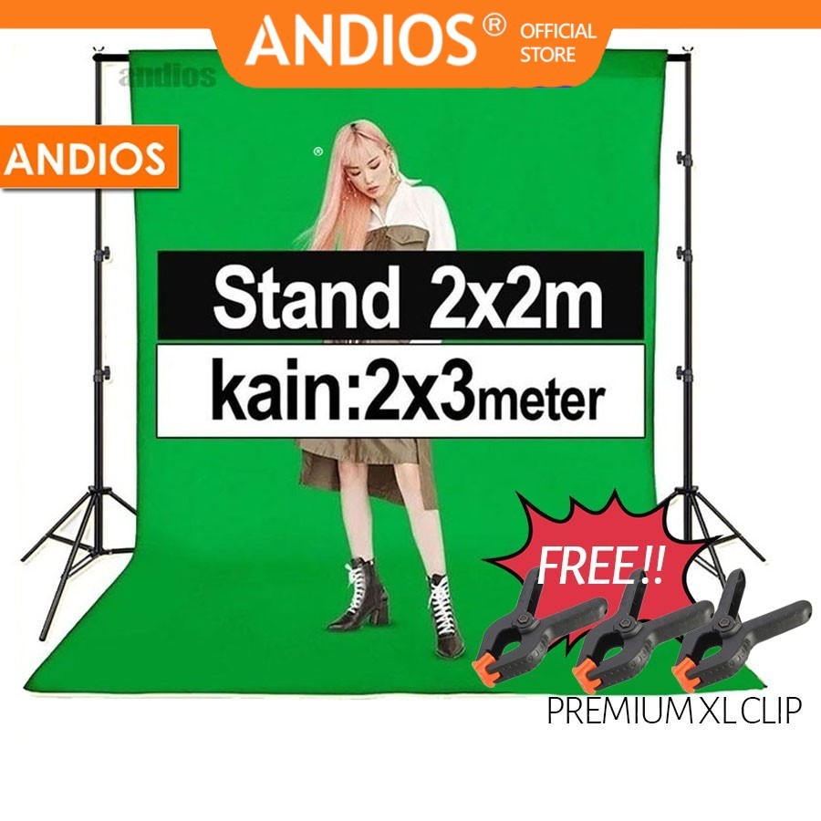 ANDIOS Green Screen Backdrop Cloth 2x2m