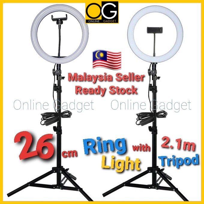 Ring Light 26CM dengan Tripod 210CM
