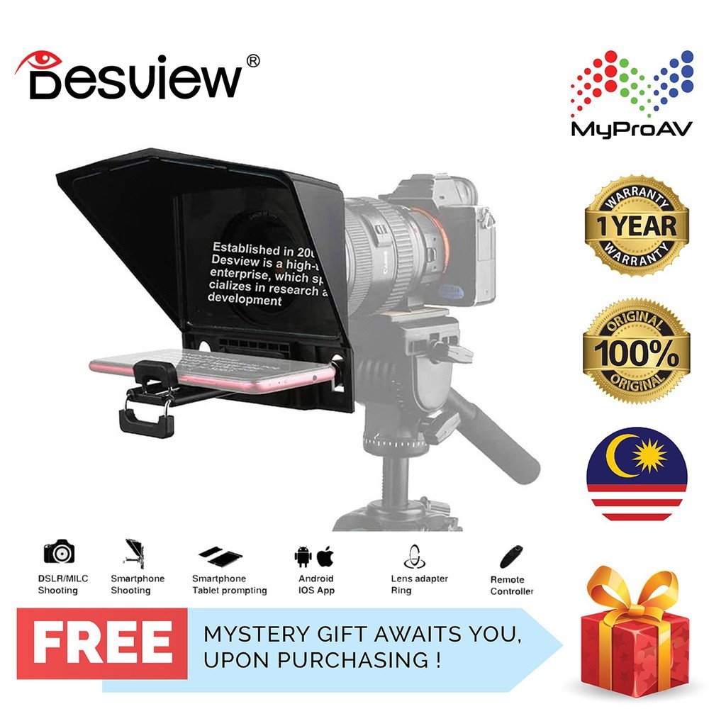 DESVIEW T2 Portable Teleprompter Kit