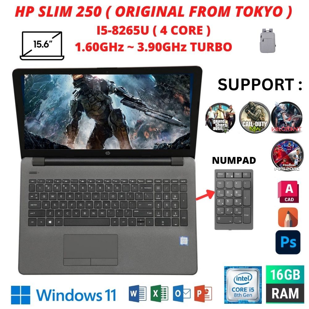 HP 250 G7 i5 16GB RAM 512GB SSD Laptop