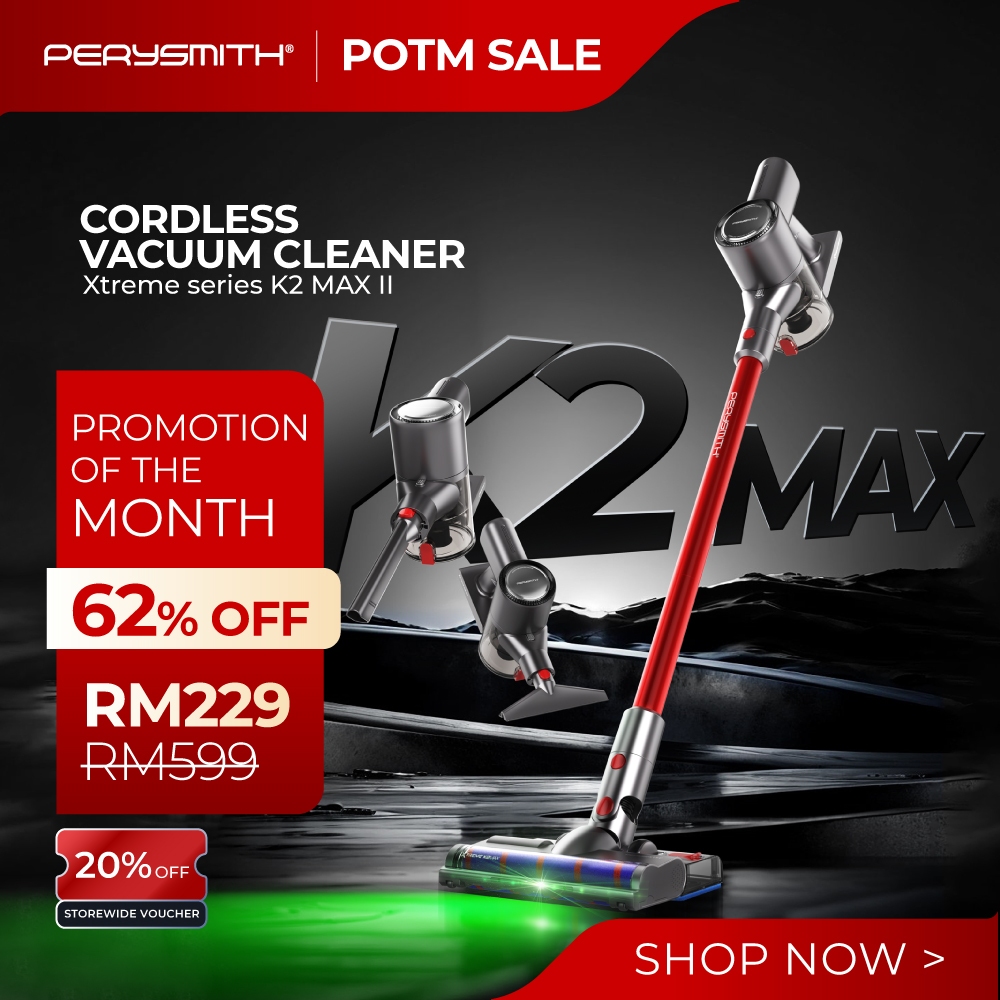 PerySmith K2 Max II Vacuum Tanpa Wayar