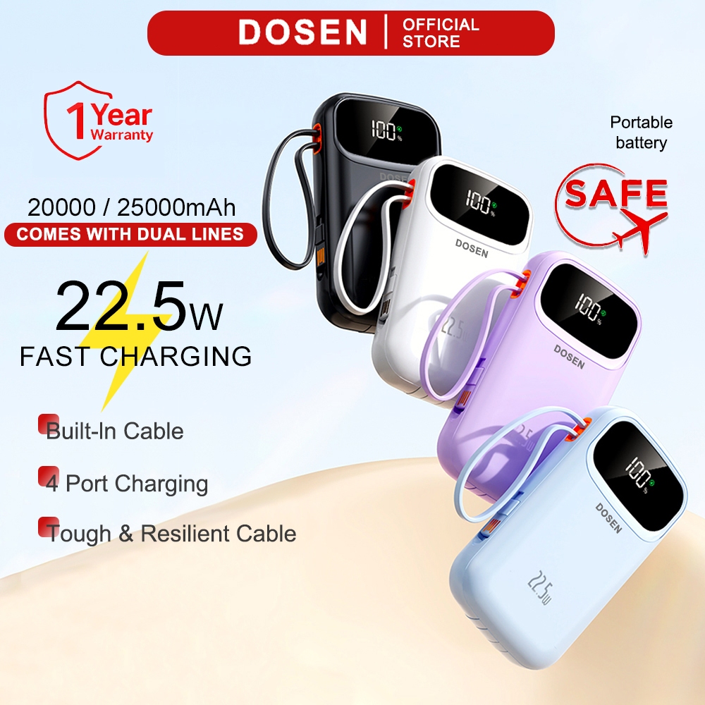 DOSEN Power Bank Cas Pantas Bersijil 3C
