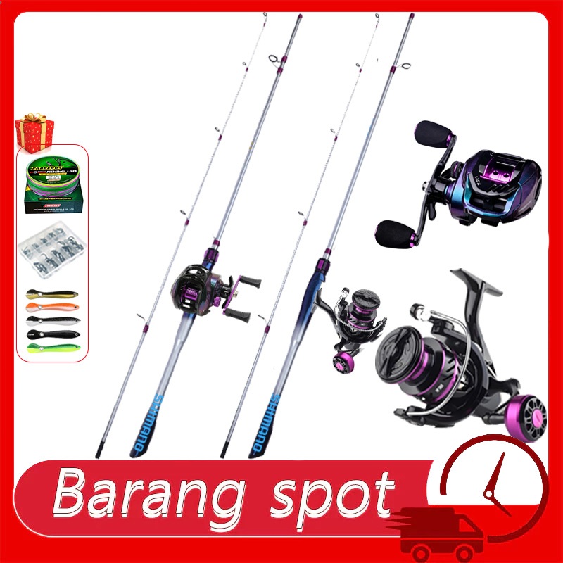 Set Joran Pancing Karbon Spinning dan Casting