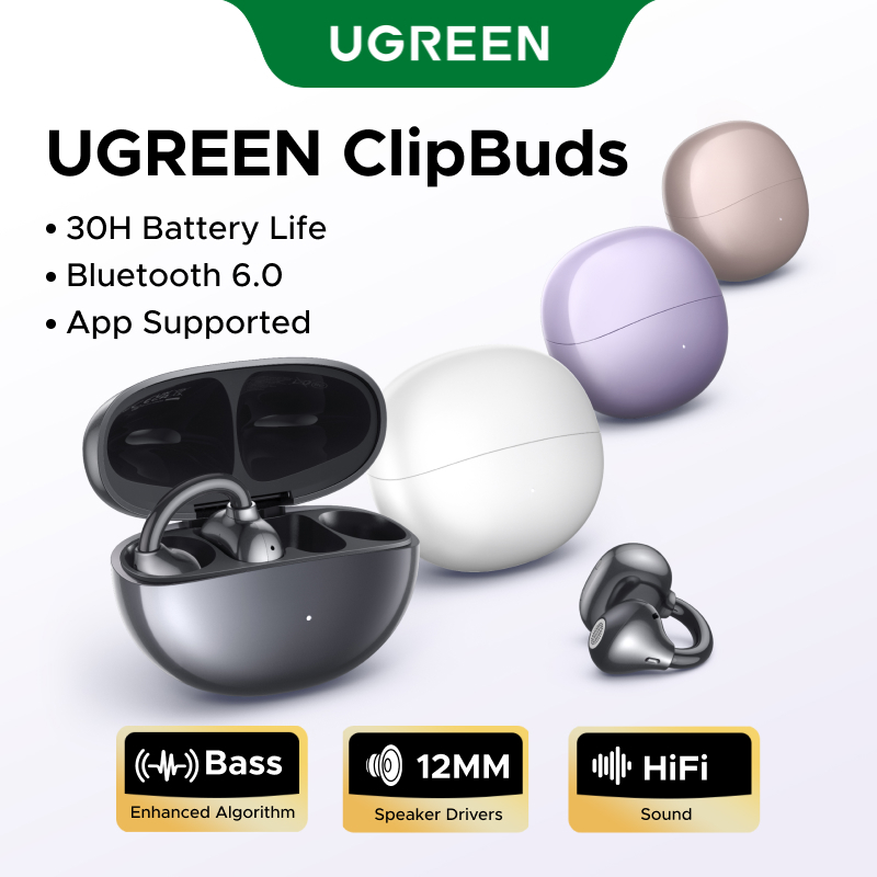 UGREEN ClipBuds Open-Ear Bluetooth 6.0
