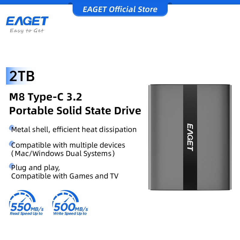 EAGET M8 2TB Portable External SSD