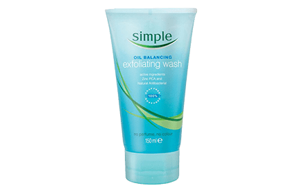 Simple Clear Skin Oil Balancing Exfoliating Wash