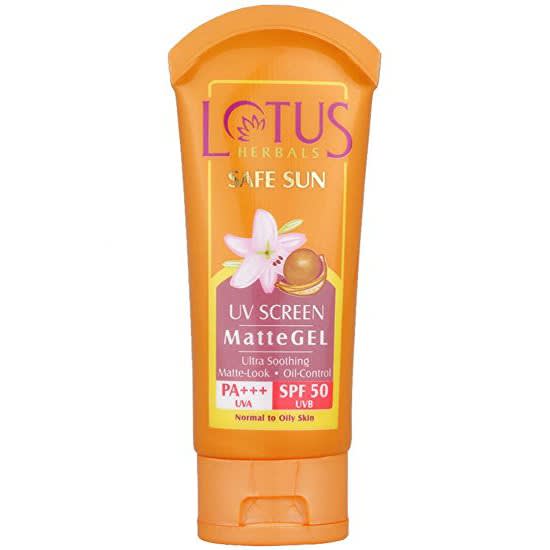 Lotus Herbals Safe Sun UV Screen Matte Gel SPF50