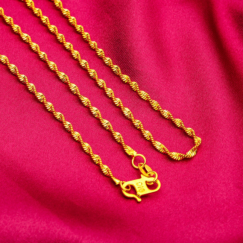 916 Gold Rope Chain Rantai Leher Emas Tulen 916