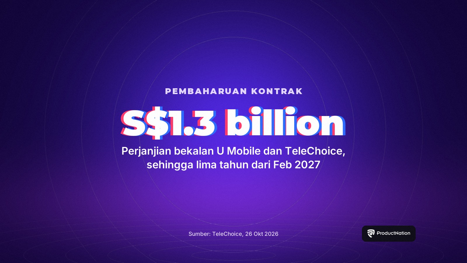 U Mobile Perbaharu Perjanjian Bekalan TeleChoice Bernilai S$1.3 Bilion
