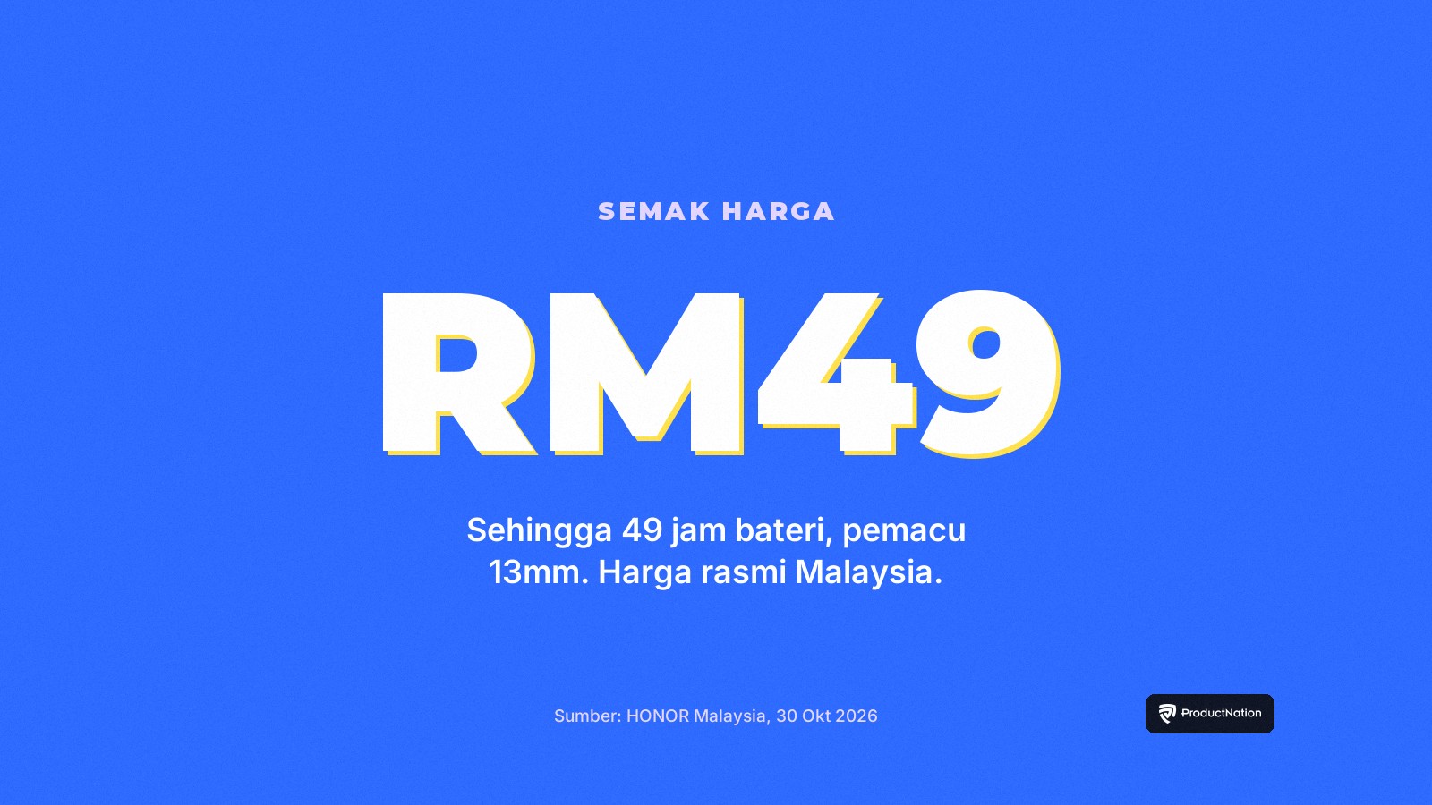 Semak harga: HONOR Earbuds X10 Play pada RM49 di Malaysia