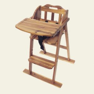 Kerusi makan bayi - jenis kayu