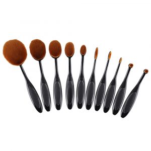 Cheap oval makeup brush set