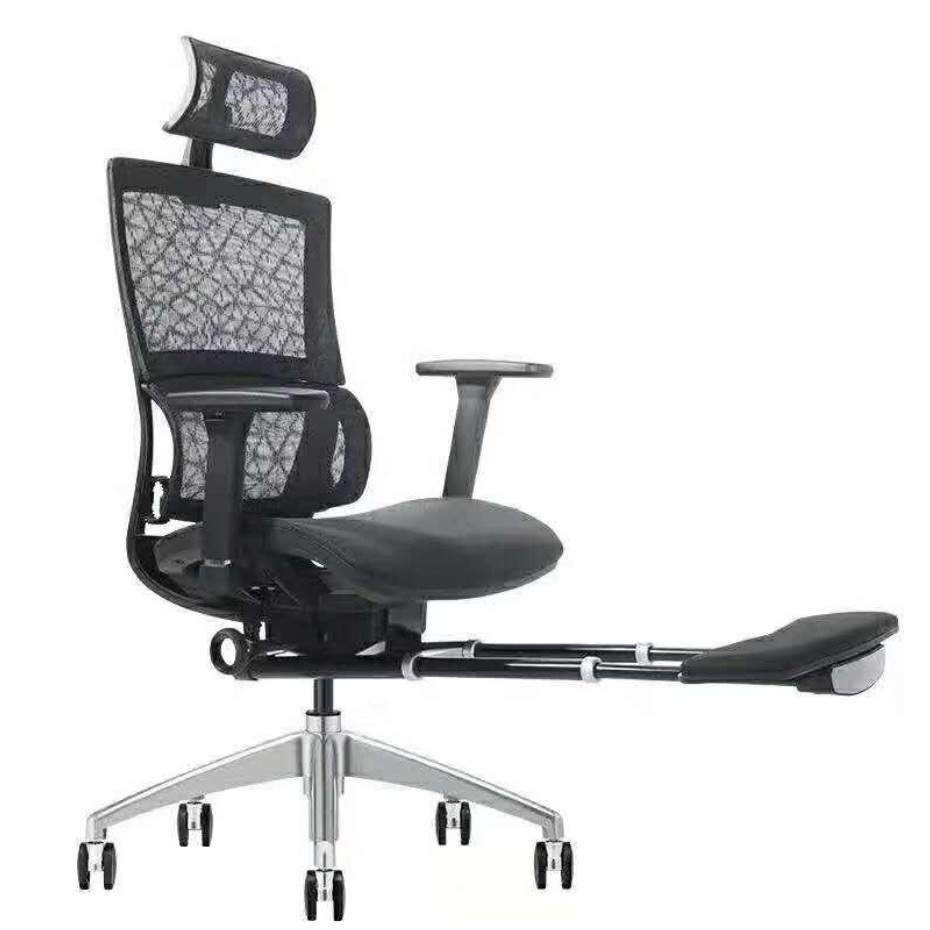 high back chair with footrest