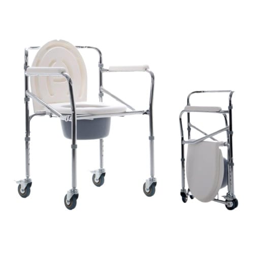 MEDPRO Anti-Rust Luxe Aluminium Mobile Toilet Commode Wheelchair-review-singapore