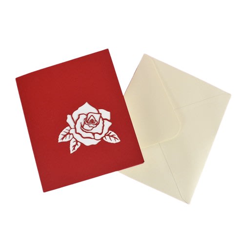 Rose 3D Pop Up Greeting Card with Envelope-review-singapore