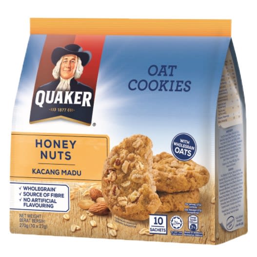 Quaker Oats Cookies Honey Nuts