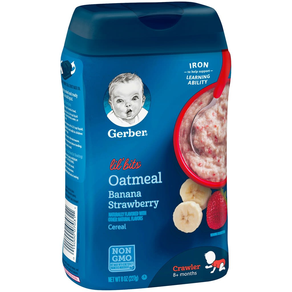 Gerber Lil’ Bits Oatmeal Banana Strawberry Cereal
