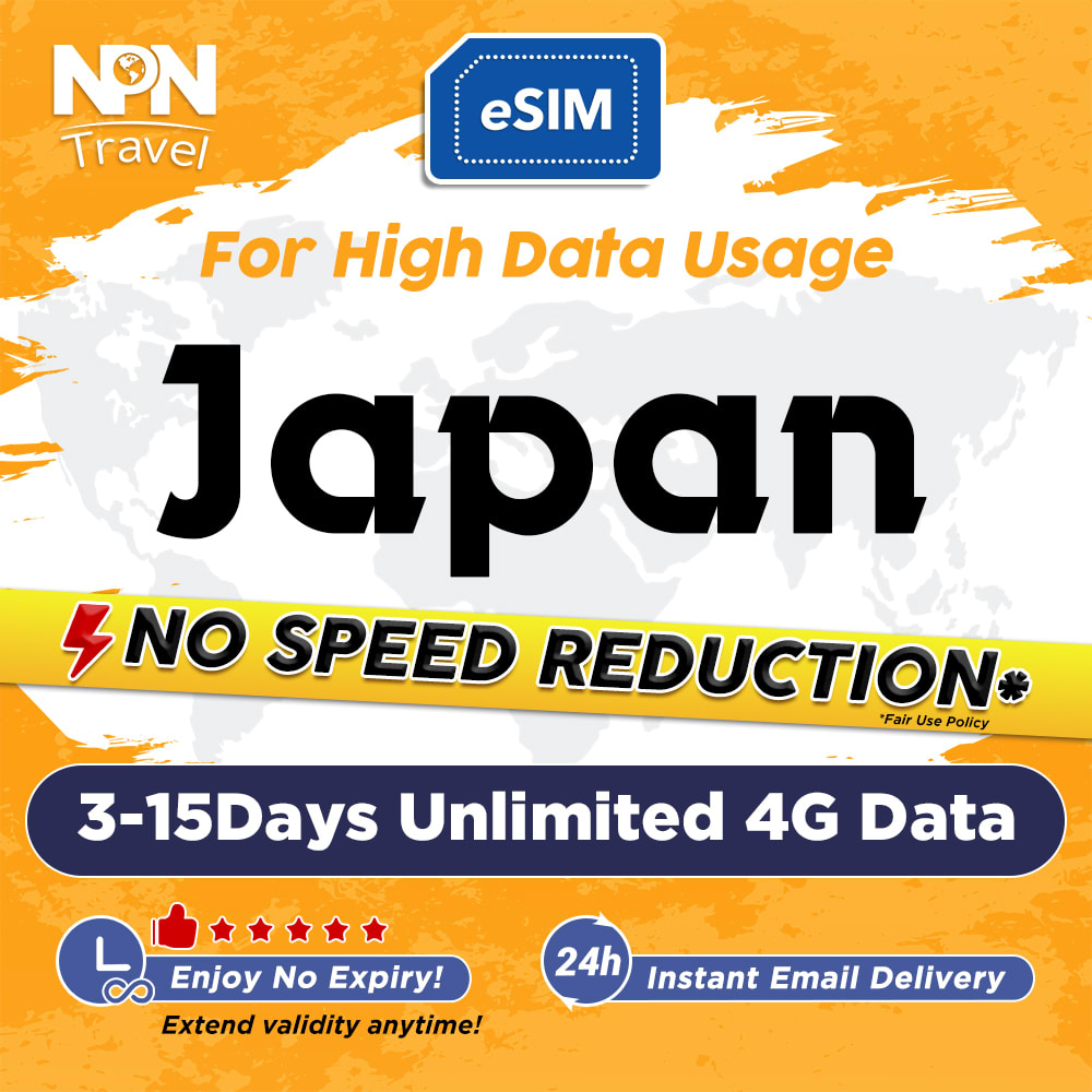NPN Japan eSIM 3-15Days Daily Unlimited 4G Data
