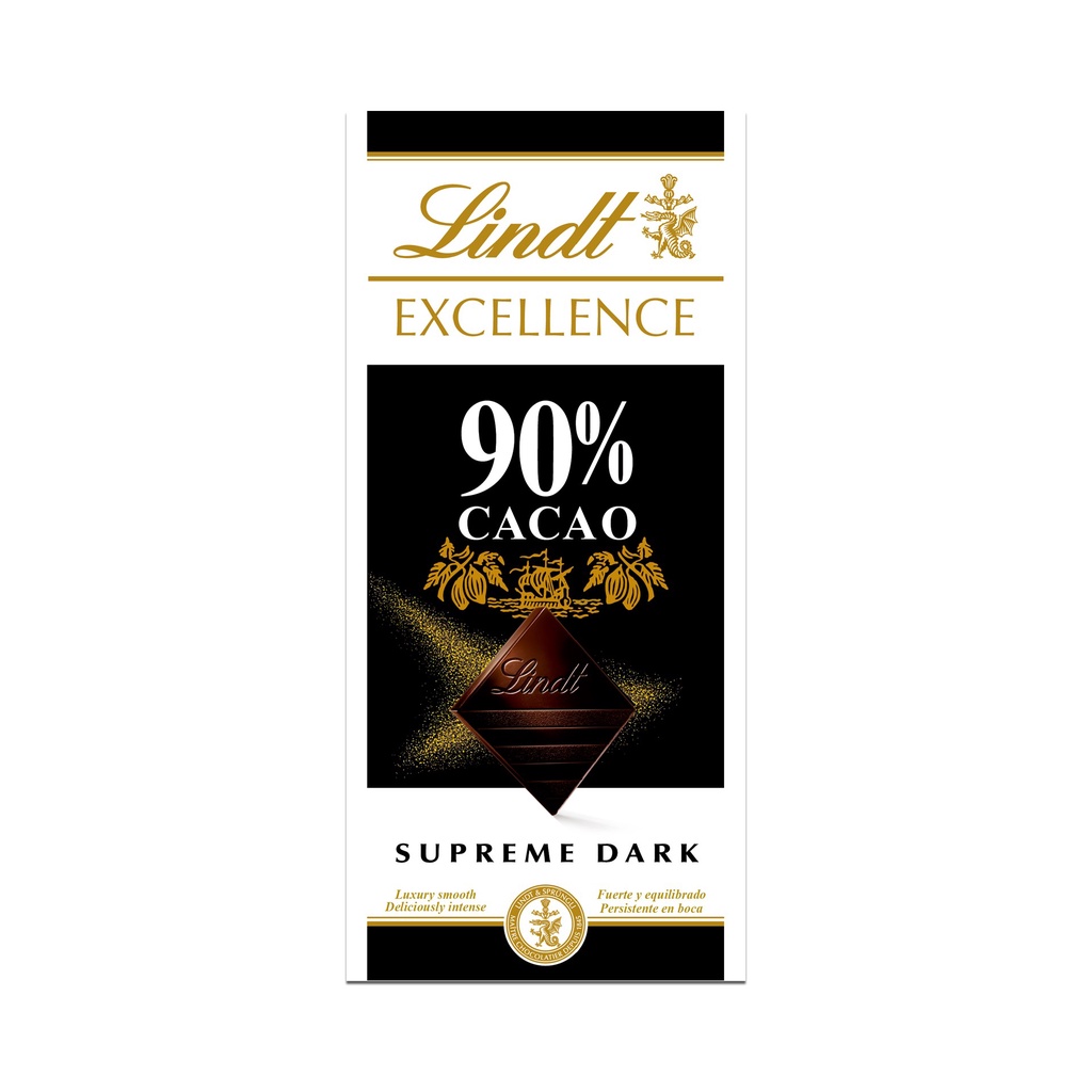Lindt Excellence 90% Cocoa Dark Supreme Chocolate