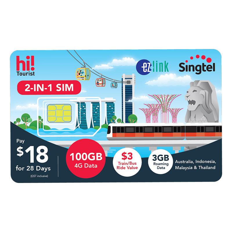 Singtel SGD18 hi Tourist Prepaid SIM Card