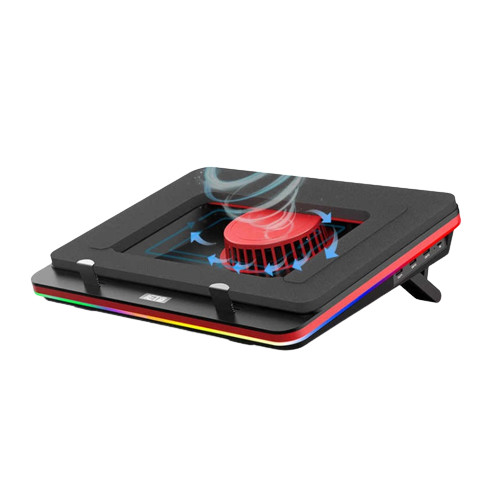IETS GT500 Powerful Turbo-Fan RGB Laptop Cooling Pad