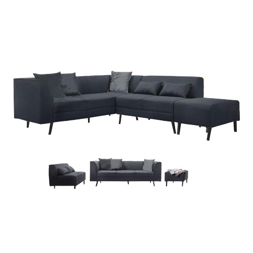 Columbus Leather 3-Piece Modular Sofa Set