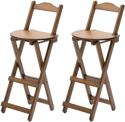 HiFAN Bamboo Stool Bar Foldable Chair