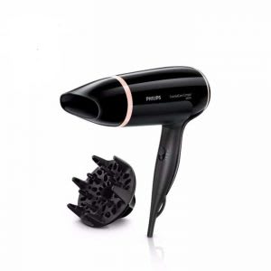 Silent hair dryer with diffuser