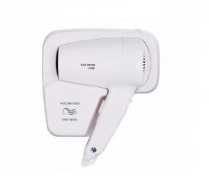 Wall mounted hair dryer with cool air