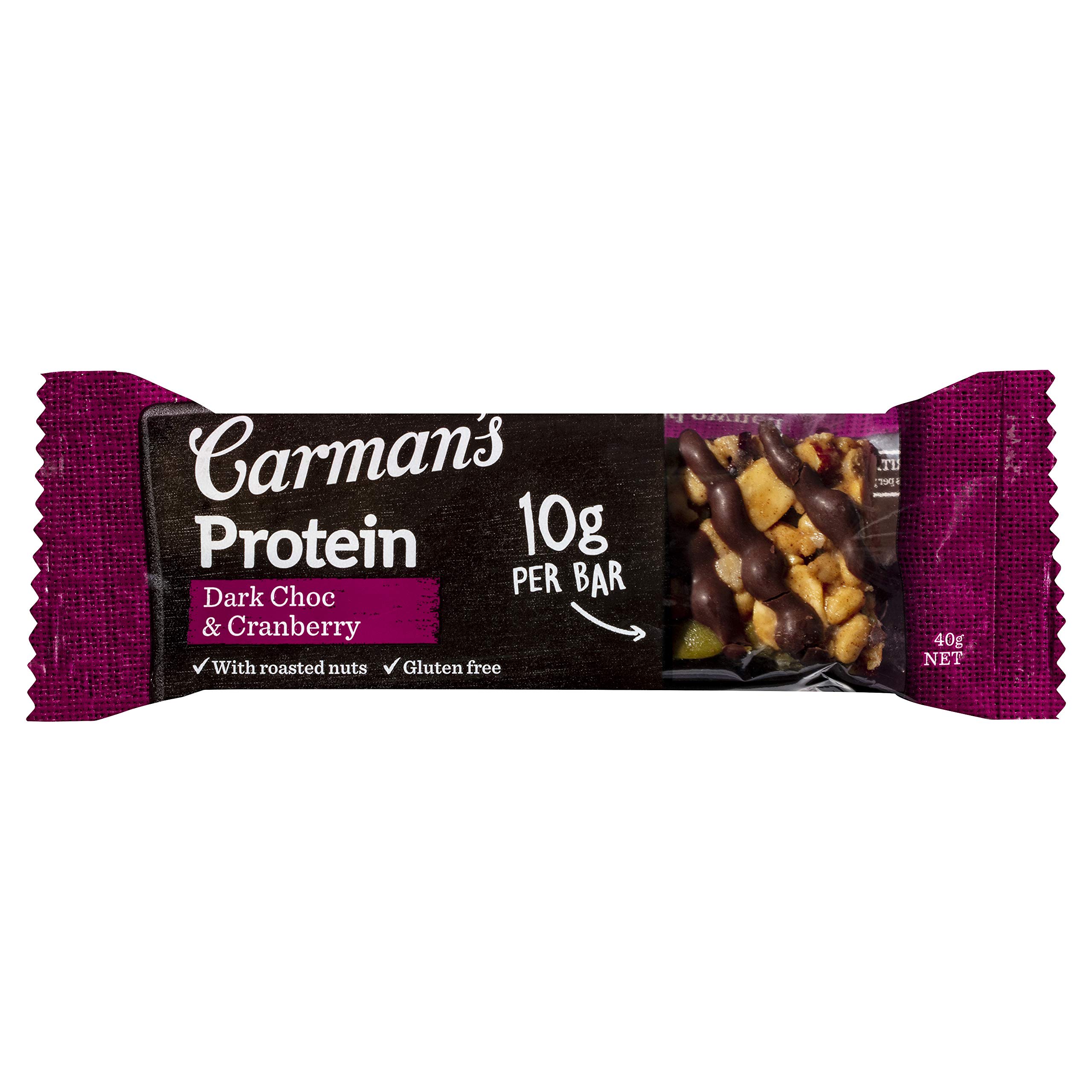 Carman’s Dark Choco Cranberry Protein Bar_1