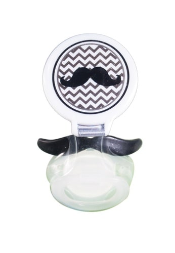Coral Babies Silicone Orthodontic Mustache Pacifier_1