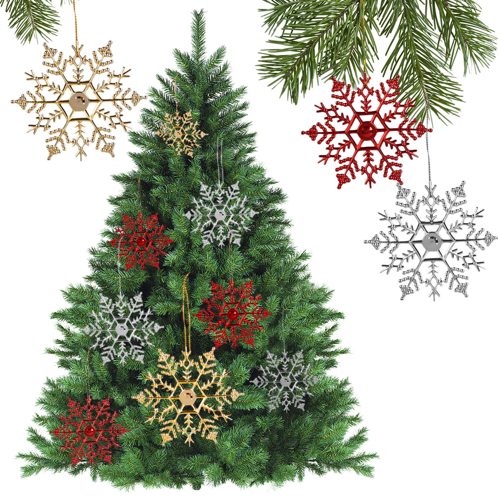 Glitter Snowflake Christmas Ornaments_1