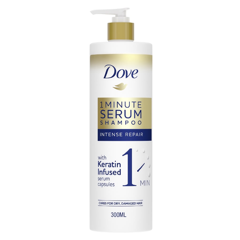 Dove 1 Minute Repair Serum Keratin Shampoo