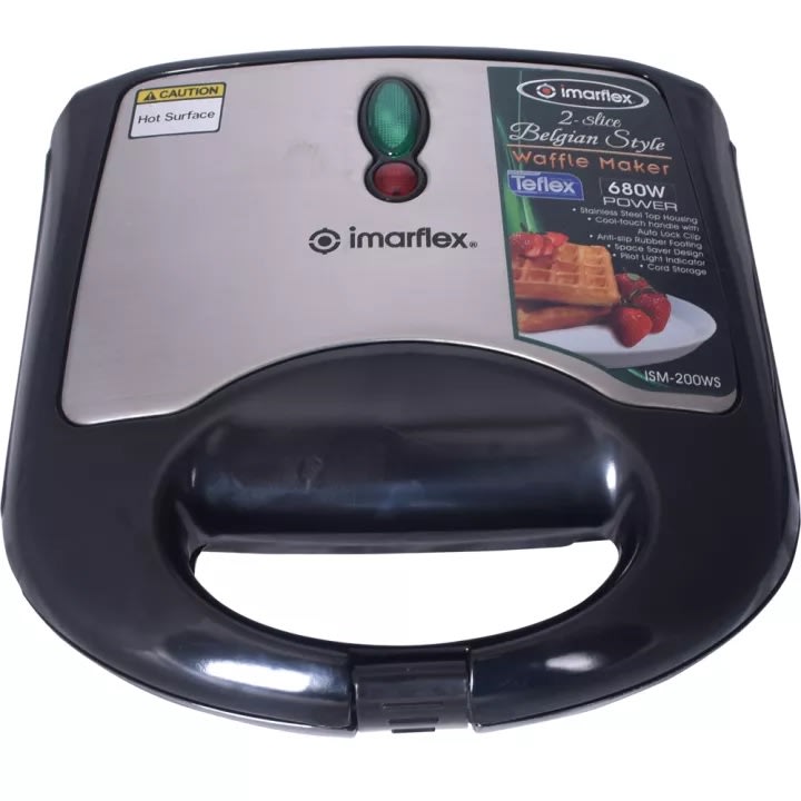 Imarflex 2 Slice Belgian ISM-200WS Waffle Maker