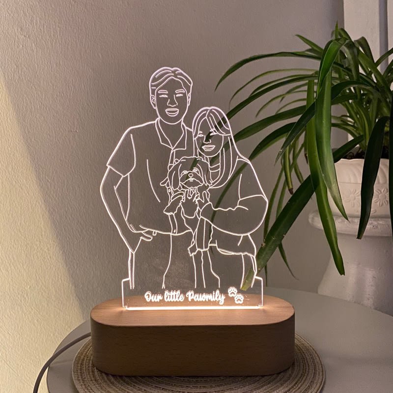 Personalized Acrylic Led Lamp Vector Lamp