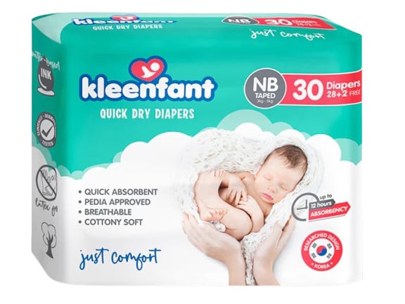 Kleenfant Taped Diaper for Newborn