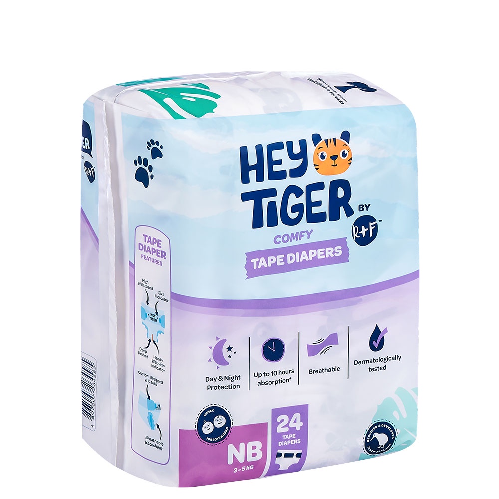 Hey Tiger Tape Diaper for Newborn