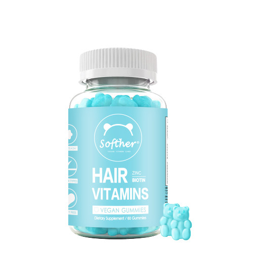 Softher Hair Vitamins Gummies Biotin Supplement