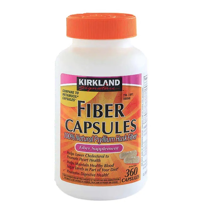 Kirkland Natural Psyllium Fiber Supplement Capsules