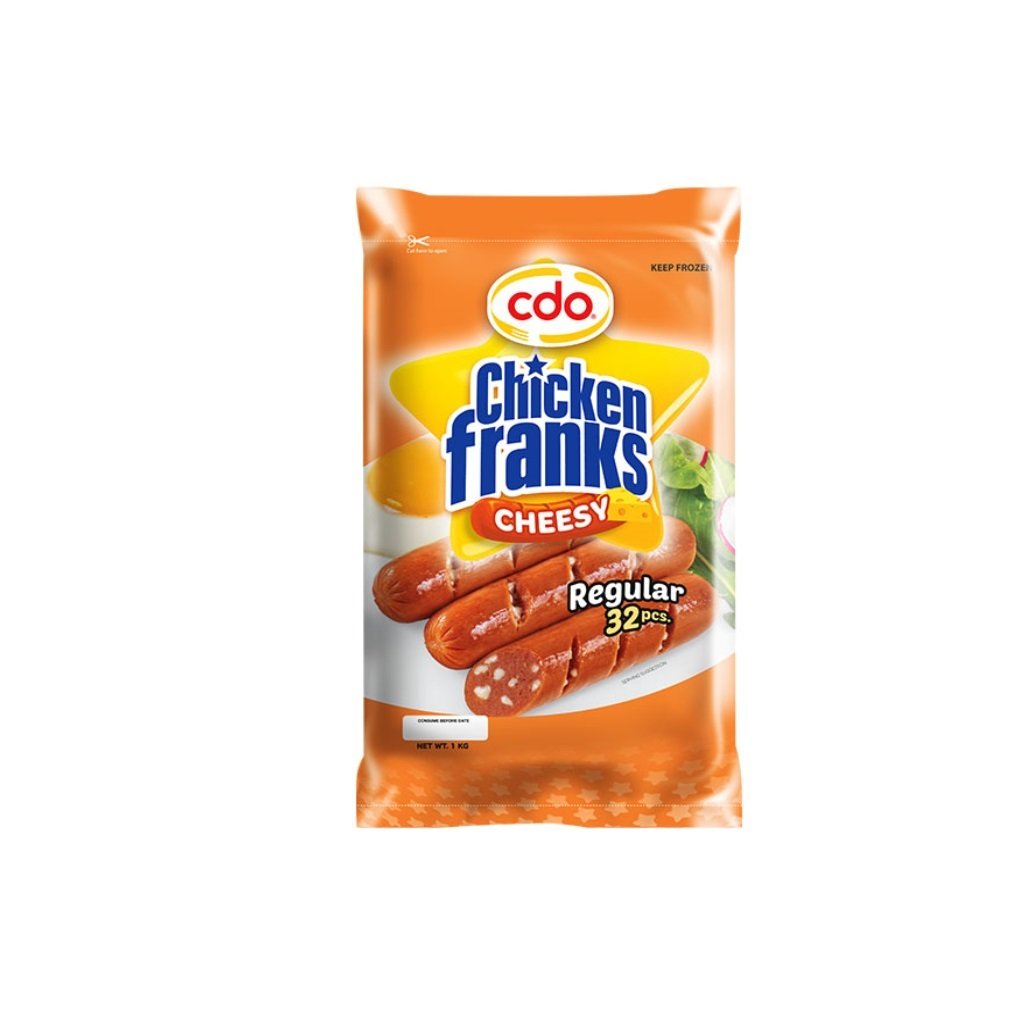CDO Chicken Franks Cheesy Regular Hotdog