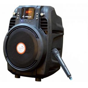 portable speaker with wireless microphone