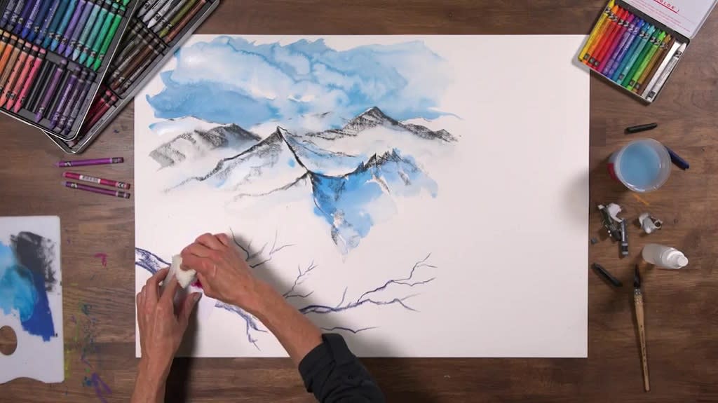 Teknik pewarnaan yang paling tepat digunakan dalam membuat lukisan dengan menggunakan media crayon