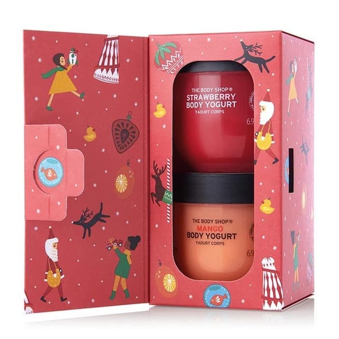 The Body Shop Christmas Gift Mango & Strawberry Body Yogurt Harga