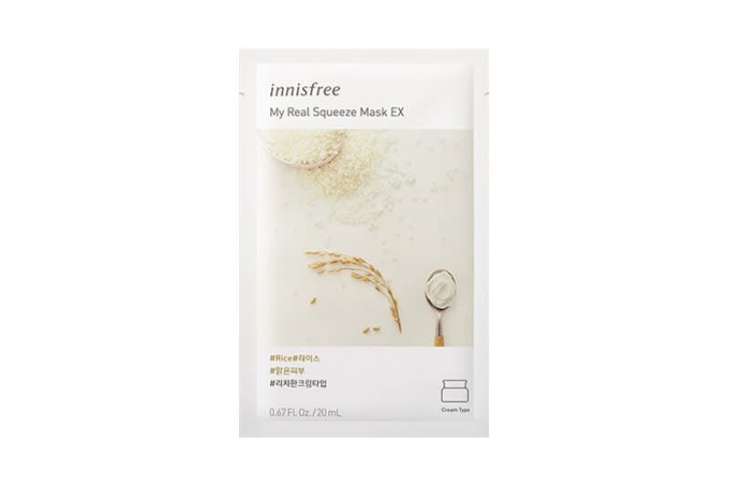 Innisfree My Real Squeeze Mask Rice Harga & Review / Ulasan Terbaik di