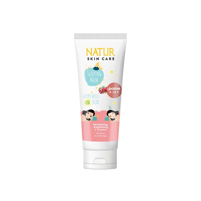 Natur Skin Care Sleeping Mask Pome & Vit C Harga & Review / Ulasan