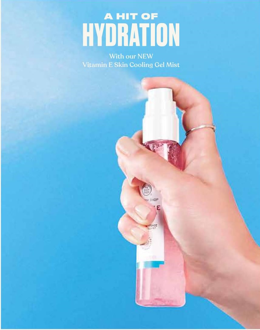 The Body Shop Vitamin E Skin Cooling Gel Mist Harga & Review / Ulasan