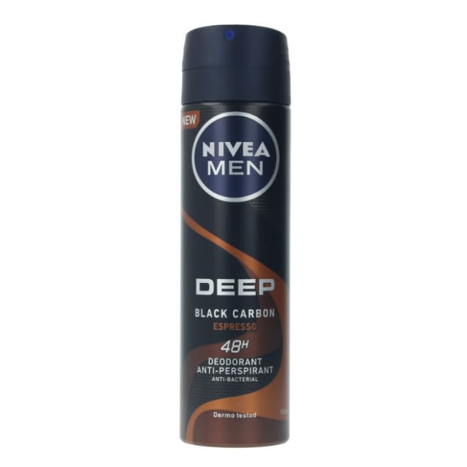 Nivea Men Deodorant Deep Black Charcoal Espresso Spray-1