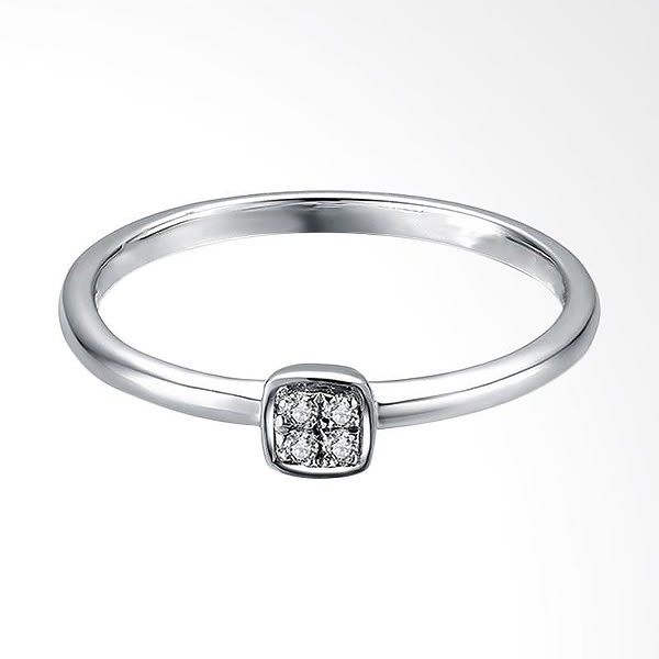 Tiaria Dazzling Diamond Ring 9K White Gold